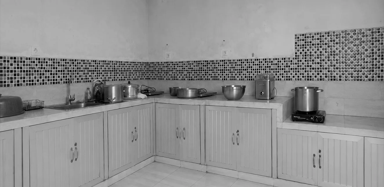 the small kitchen